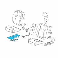 OEM Honda Civic Heater, Front Seat Cushion (Passenger Side) Diagram - 81134-TS8-L61