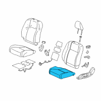 OEM Honda Civic Pad, L. FR. Seat Cushion Diagram - 81537-TS8-A71