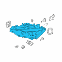 OEM 2016 BMW 328i GT xDrive Left Headlight Assembly Diagram - 63-11-7-355-563