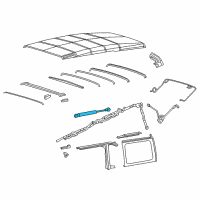 OEM 2022 Jeep Wrangler Soft Top Cylinder Diagram - 68398990AA