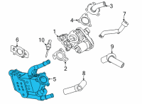 OEM 2020 Hyundai Sonata Lp EGR Cooler Assembly Diagram - 28460-2M800