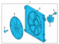 OEM 2021 Toyota Highlander Fan Module Diagram - 16360-F0100