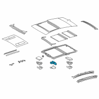 OEM Lexus LS500 Gear Assembly, Sliding Roof Diagram - 63260-50110