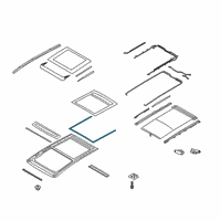 OEM 2022 Hyundai Santa Fe W/STRIP-P/ROOF RR Glass, RR Diagram - 81644-S1000