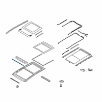 OEM 2020 Hyundai Santa Fe W/STRIP-P/ROOF RR Glass, FR Diagram - 81624-S1000