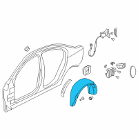 OEM 2015 Chevrolet Caprice Wheelhouse Liner Diagram - 92250901