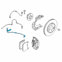 OEM 2018 BMW X2 Brake Pad Wear Sensor, Front Left Diagram - 34-35-6-888-167