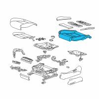 OEM Cadillac CT6 Seat Cushion Pad Diagram - 23245151