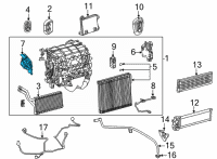 OEM Lexus UX250h Air Conditioner Radiator Damper Servo Sub Assembly, No.3 Diagram - 87106-0E110