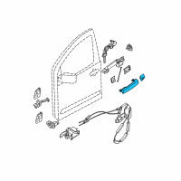 OEM 2010 Nissan Frontier Front Outside Door Handle Assembly, Right Diagram - 806B0-ZP61E