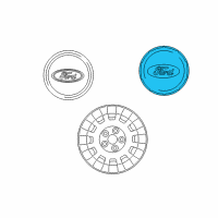 OEM 2010 Ford Crown Victoria Center Cap Diagram - 6W7Z-1130-AA