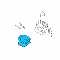 OEM 2009 Nissan Titan Cushion Assembly - Front Seat Diagram - 87350-ZT00A