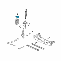 OEM 2001 Pontiac Grand Am Mount, Rear Suspension Strut Diagram - 22165911