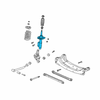 OEM 2000 Chevrolet Malibu Rear Suspension Strut Kit Diagram - 19179863