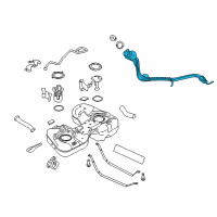 OEM Ford Special Service Police Sedan Filler Pipe Diagram - DG1Z-9034-G