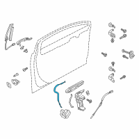 OEM 2019 Ford Fusion Release Cable Diagram - DS7Z-54221A00-B