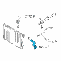 OEM 2007 BMW Z4 Upper Radiator Coolant Hose Diagram - 11-53-7-836-598