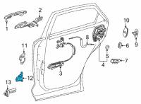 OEM 2022 Lexus NX350h Door Hinge Diagram - 6877033050