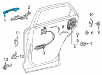 OEM 2022 Lexus NX350h HANDLE ASSY, FR DOOR Diagram - 69210-78070-J0