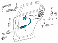 OEM Lexus HANDLE ASSY, FR DOOR Diagram - 69070-78041