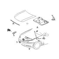 OEM Lexus GS460 Cable Assy, Hood Lock Control Diagram - 53630-30330