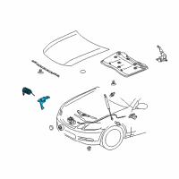 OEM 2006 Lexus GS430 Hook Assy, Hood Auxiliary Catch Diagram - 53550-30140