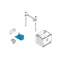 OEM 2009 Pontiac G3 Battery Tray Diagram - 96853967
