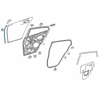 OEM Toyota Prius Prime Front Weatherstrip Diagram - 67896-47011