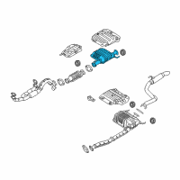 OEM 2008 Hyundai Entourage Center Muffler Assembly Diagram - 28650-4D101