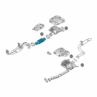 OEM Hyundai Entourage Catalytic Converter Assembly Diagram - 28950-3C620