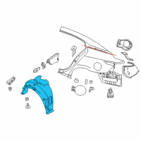 OEM Nissan Maxima Protector-Rear Wheel House RH Diagram - 76748-4RA0A