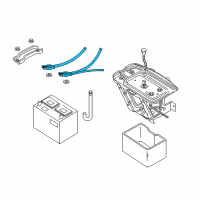 OEM 2000 Jeep Wrangler Battery Cables Diagram - 56041445AD