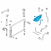 OEM Infiniti Radiator Reservoir Tank Assembly Diagram - 21710-JK000