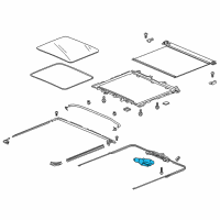 OEM 2022 Honda Pilot Motor Assy., Sunshade Diagram - 70490-TG7-A01