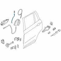 OEM 2015 BMW X1 Operating Rod, Door Rear Left Diagram - 51-22-2-990-435