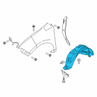 OEM 2013 Lincoln MKX Fender Liner Diagram - CT4Z-16103-B