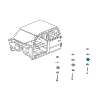 OEM GMC Cushion Asm-Body Bolt Upper Location #*Black Diagram - 25994881