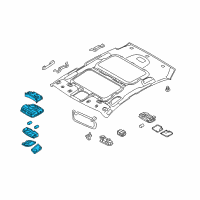 OEM 2012 Kia Optima Lamp Assembly-OVERHEADEAD Console Diagram - 928102T01187