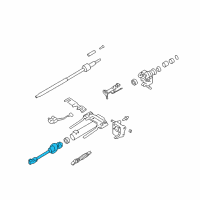 OEM 2012 GMC Canyon Steering Gear Coupling Shaft Assembly Diagram - 19256705