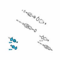 OEM Lexus Boot Kit, Front Drive Shaft, In & Outboard, LH Diagram - 04428-50010