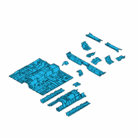 OEM 2010 Pontiac G3 Floor Pan Assembly Diagram - 96813448