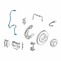 OEM 2015 BMW Z4 Front Abs Wheel Speed Sensor Diagram - 34-35-6-784-618