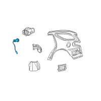 OEM 2001 Mercury Sable Fuel Door Release Cable Diagram - F2DZ7428610A