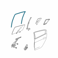 OEM 2014 Honda Insight Channel, Right Rear Door Run Diagram - 72735-TM8-003