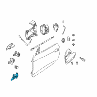 OEM 2006 BMW Z4 Door Hinge, Bottom Left Diagram - 41-51-7-177-257