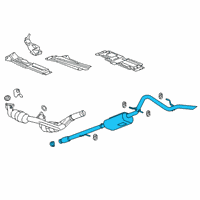 OEM 2021 Chevrolet Silverado 1500 Muffler & Pipe Diagram - 84657792