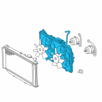 OEM 1998 Lexus GS300 Shroud, Fan Diagram - 16711-46260