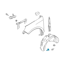 OEM Ford Edge Fender Liner Diagram - FT4Z-16102-H