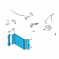 OEM 2009 Pontiac Vibe Radiator Assembly Diagram - 19205591