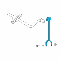 OEM 2008 Lexus LS600h Link Assy, Rear Stabilizer, RH Diagram - 48830-50040